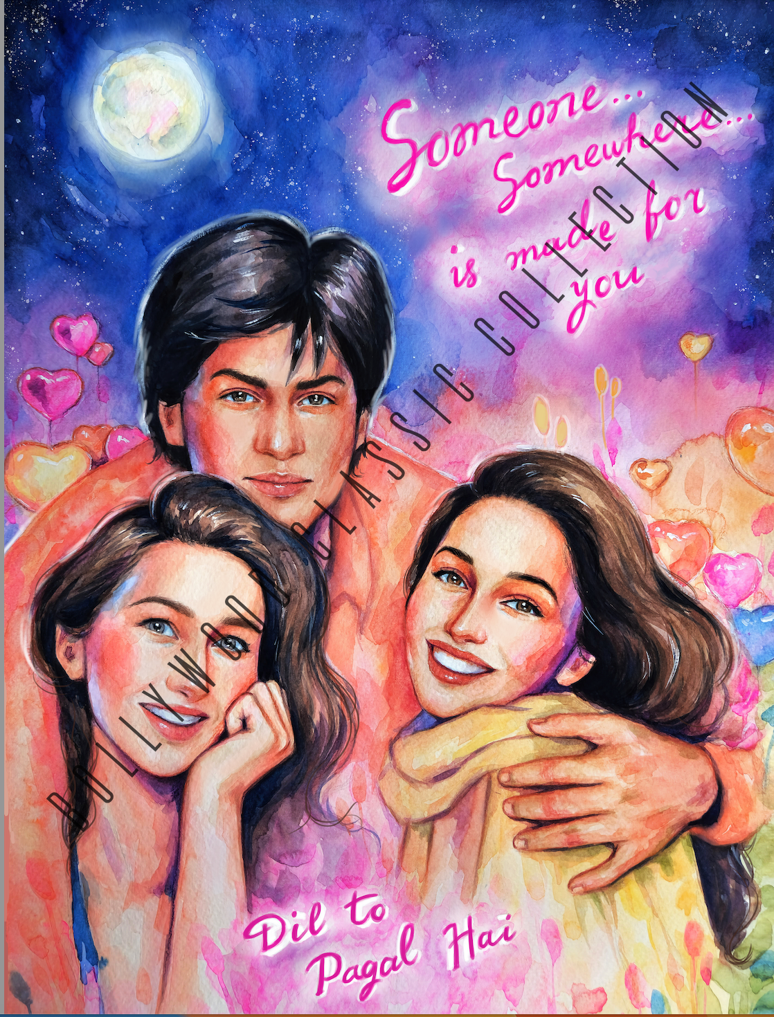 Dil To Pagal Hai Poster | 130gsm Silk Finish Paper, Size: A3, Sides Printed: Single Sided